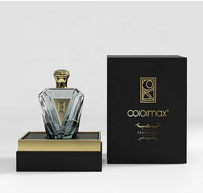 Empty High Quality Cylinder Transparent Oem Glass 50 Ml 100ml Perfume Bottle With Gift Box Pump Sprayer