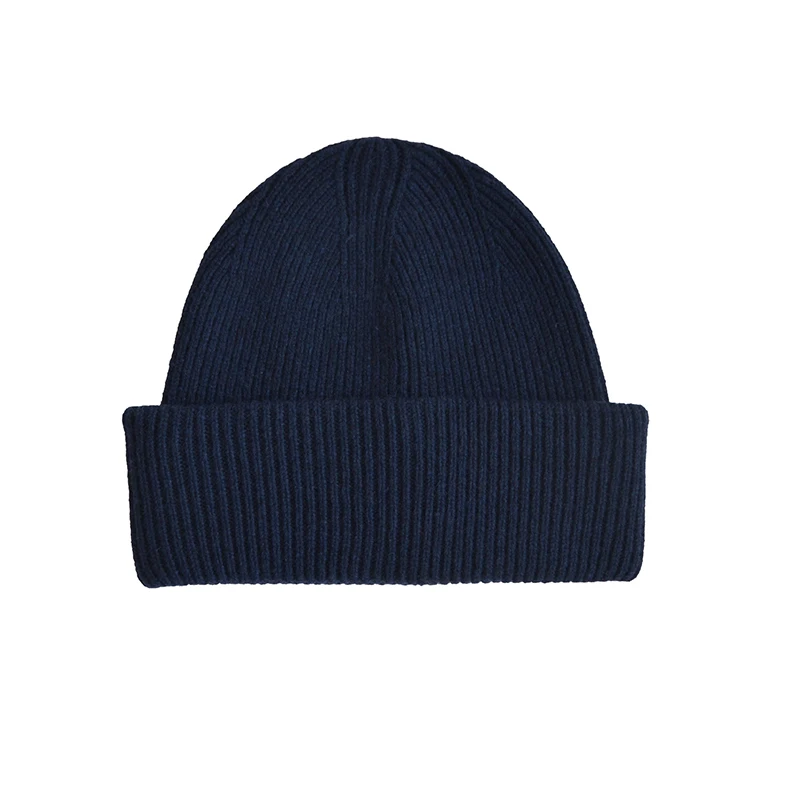 custom knitted pure wool winter beanie hat manufacturer wholesale embroidery logo luxury fashion men women warm cashmere hat cap