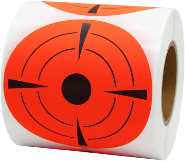 HONGSHAN OEM ODM Custom LOGO 3 Inch Other Size Self-Adhesive Roll Stickers Label Spatter Shooting Targets