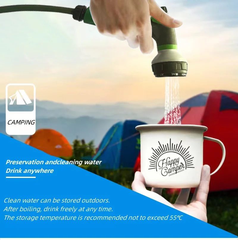 Water Bags 20L Outdoor Camping Hiking Solar Shower Bag Heating Camping Shower Climbing Hydration Bag Hose Switchable Shower Head