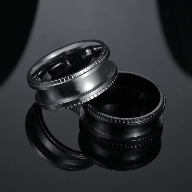 Hot Sale European 316L Titanium Steel Grooved Inlay Ring Multi Colors Core Blank Ring For Men Women