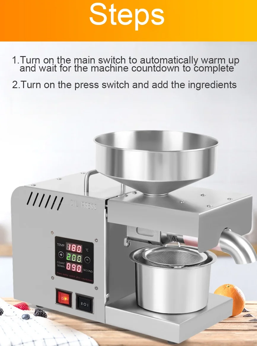 X5S Mini Oil Press Machine/olive oil press machine/coconut cold oil press machine