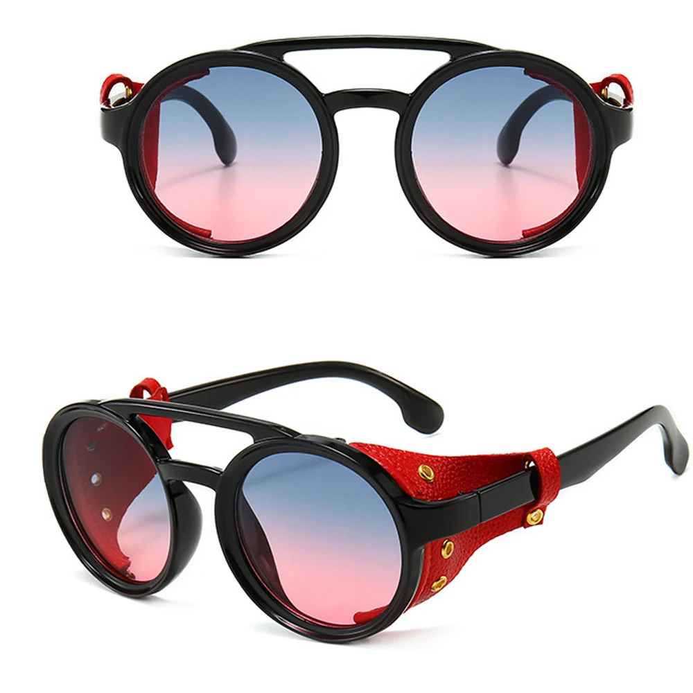 Custom logo Fashion Stylish UV400 Men Women Steam Punk Wind Proof Eyeglasses Designer Sunglasses