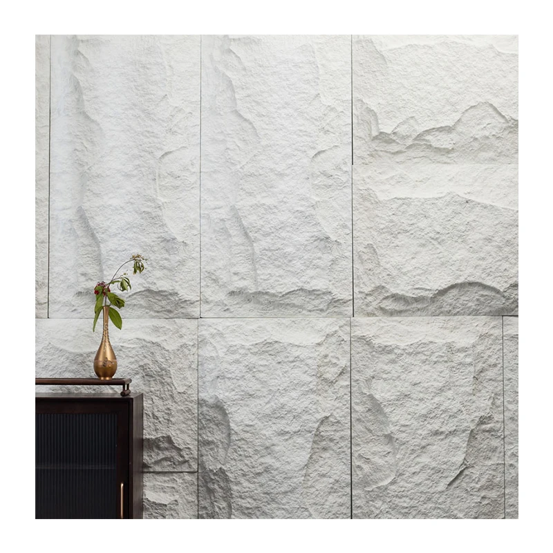 1200x600mm factory price 3D polyurethane PU rock material culture flowing stone sheet wall panel thin veneer cheaper price