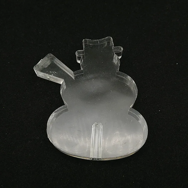 chumo transparent acrylic half hole snowman decorative accessories Cracked jack type Santa Claus LED lighting