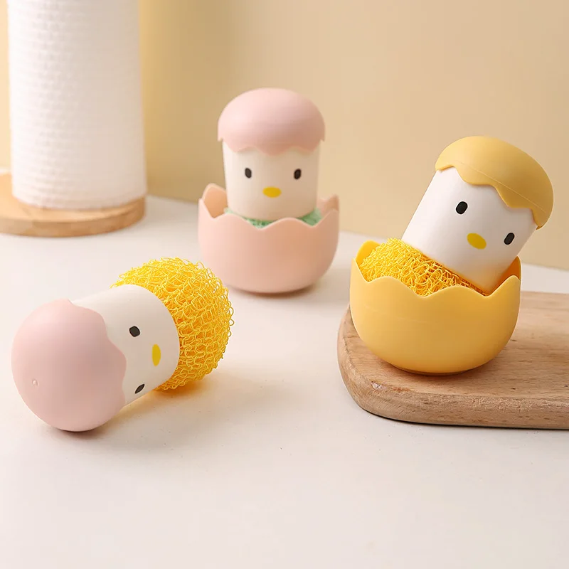 Wholesale Detachable Fiber Cleaning Ball decontamination Dish Brushes Egg Shell pot brush