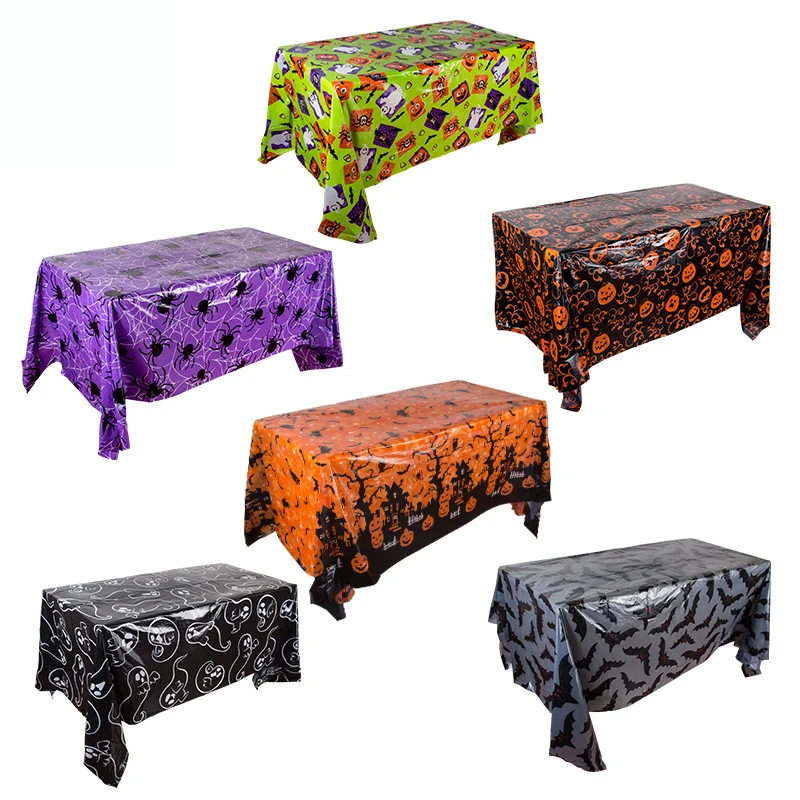 Halloween polyester PVC table runner Christmas table cover  printing