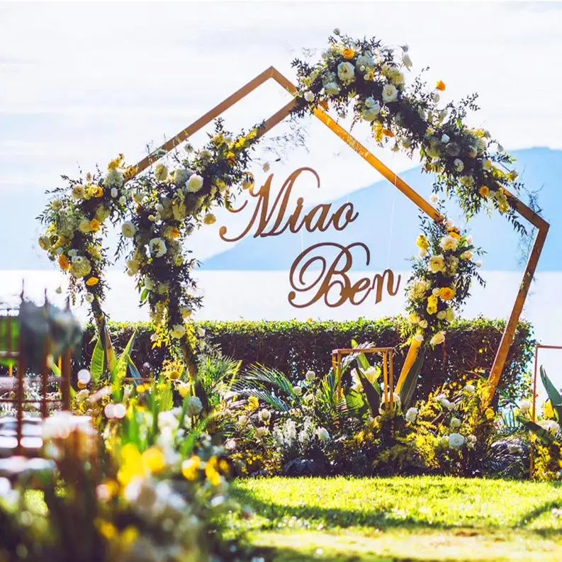 Stand Floral Artificial Ceremony Large Wooden Balloon Decoration Arrangement Flower Arch Backdrop For Sale For Wedding Events