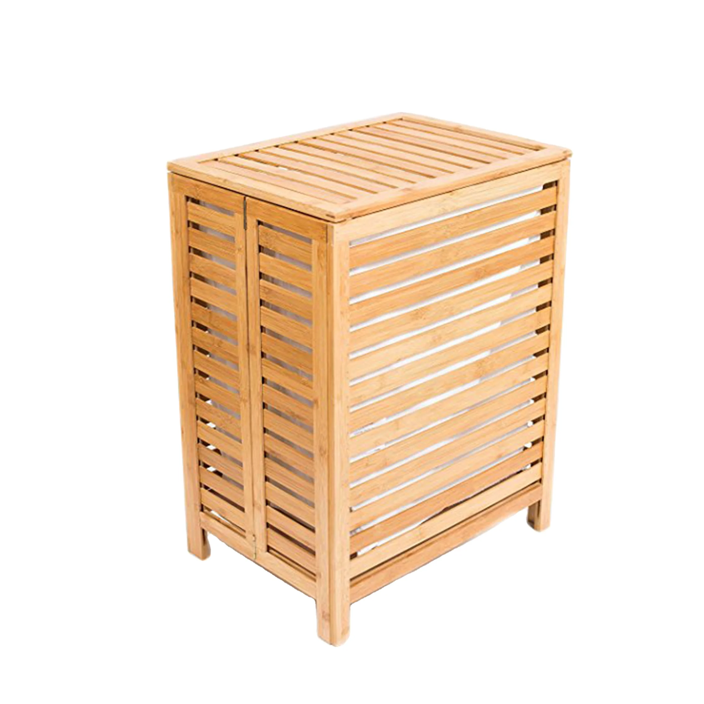 Modern High Quality Laundry Hamper Unique Cabinet Storage Bamboo Laundry Hamper Basket For Bathroom