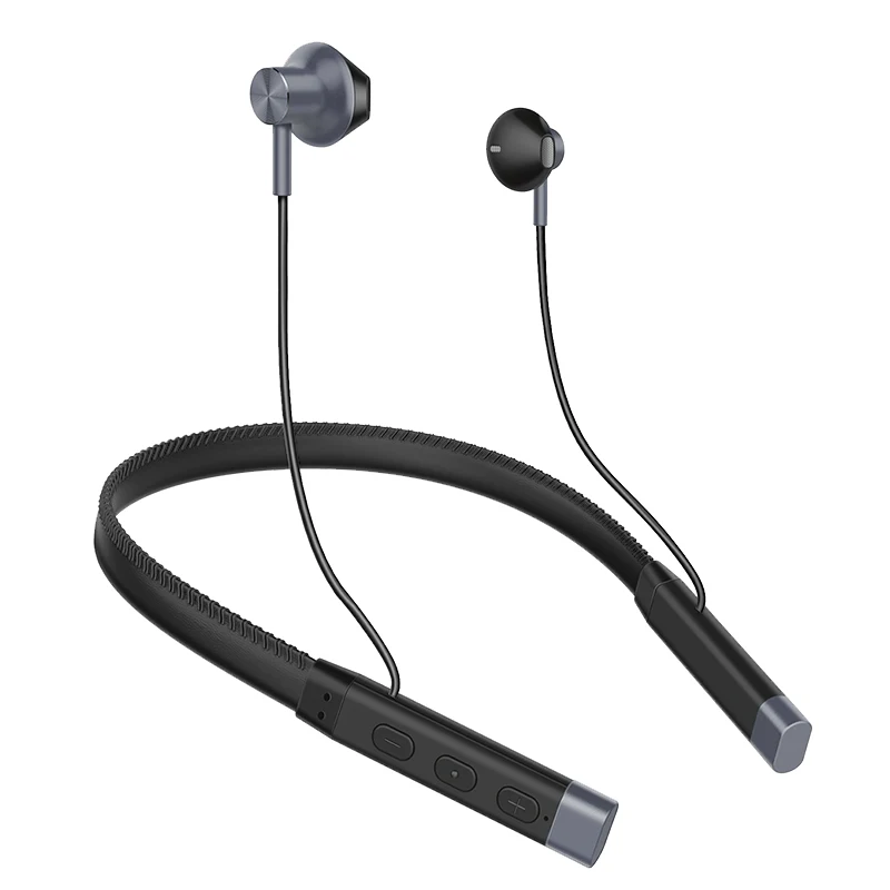 China Factory 135mAh Wireless HIFI Bass Stereo Magnetic Metal Earbuds V5.0 Neckband Sport Headset