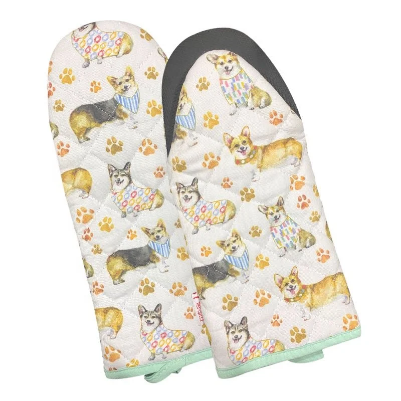 nordic custom printed disposable bbq gloves silicone oven  mit mitts