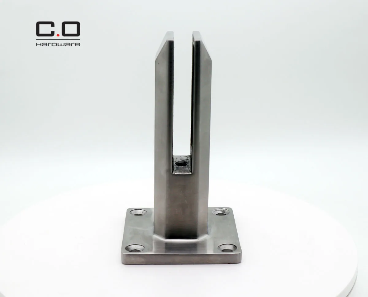 10-12mm thickness  frameless glass fence deck railing balcony railing Spigot stainless spigot