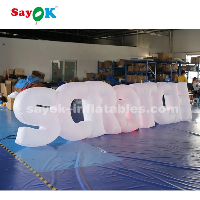 Inflatable Letter Billboard SCRATCH Inflatable Letter With LED Light Inflatable Letter Logo For Advertising Event