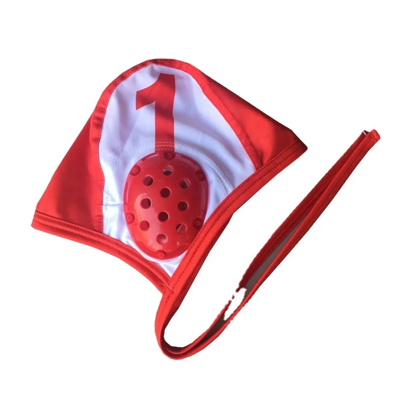 Custom Printed Number 1 Water Polo Goalie Cap With Ear Protection