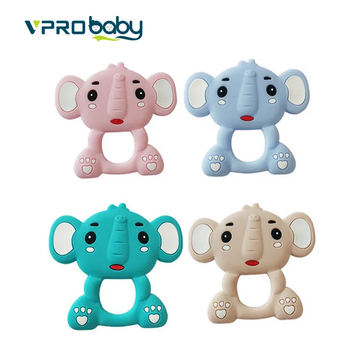 Оптовая продажа, силиконовый Прорезыватель для зубов, пищевая BPA бесплатно, сделай сам, детский прорезыватель, игрушка, силиконовые животные, детский Прорезыватель
