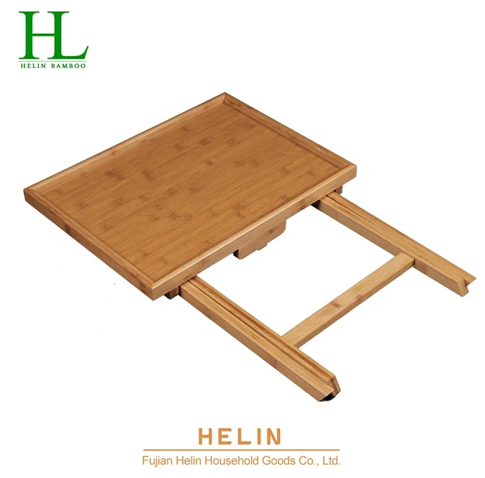Bamboo Folding End Table Eco-Friendly Side Table Foldable Coffee Table