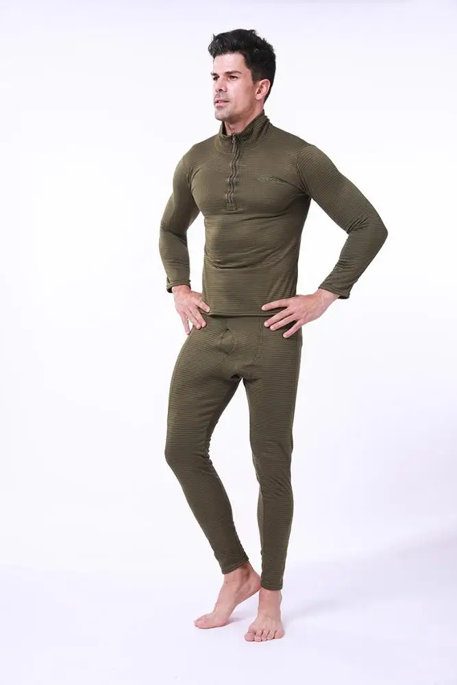 Quick dry training outdoor exercise sport fleece thermal underwear for men