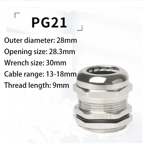 Cable Gland Stainless Steel  Stainless Steel Cord Grips Joint Connector for waterproof