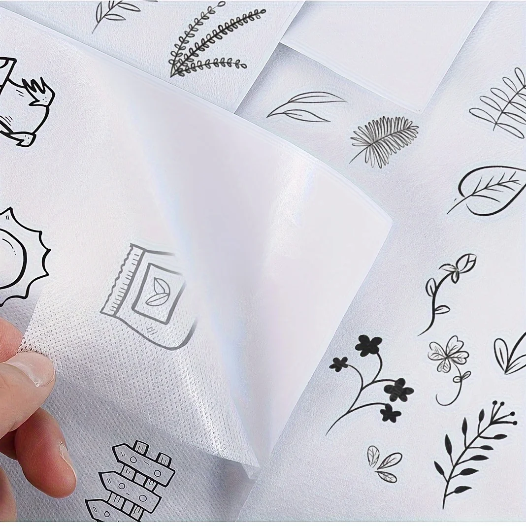 A4 Size Blank Sticky Water Soluble Embroidery Stabilizer Sheets - Printable Medium Weight Paper - Ideal For Hand