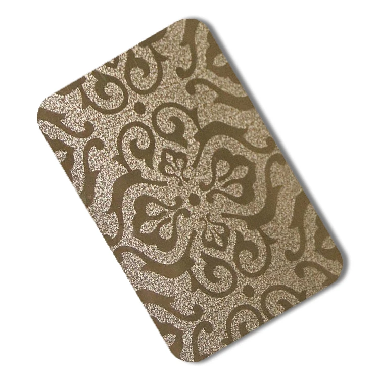etched press plate for decorative panel 0.3mm 0.4mm 0.5mm mirror color stainless steel decorative sheet metal wall panel price