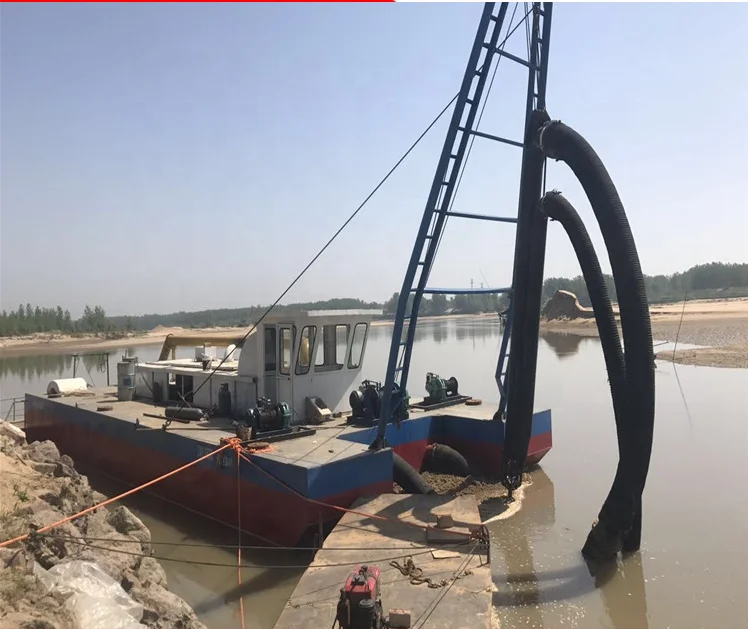 1000m3 River Lake Reservoir Sand Gravel Gold Dredger Vessel For Reclamation Works