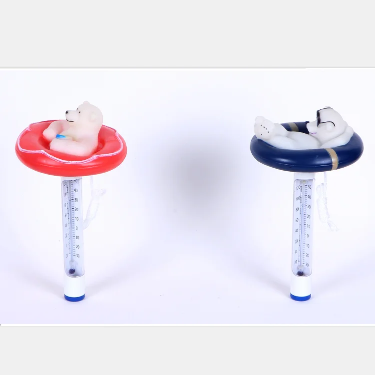 Red and Blue Bear Swimming Pool Floating Thermometer, Water Floating thermometer