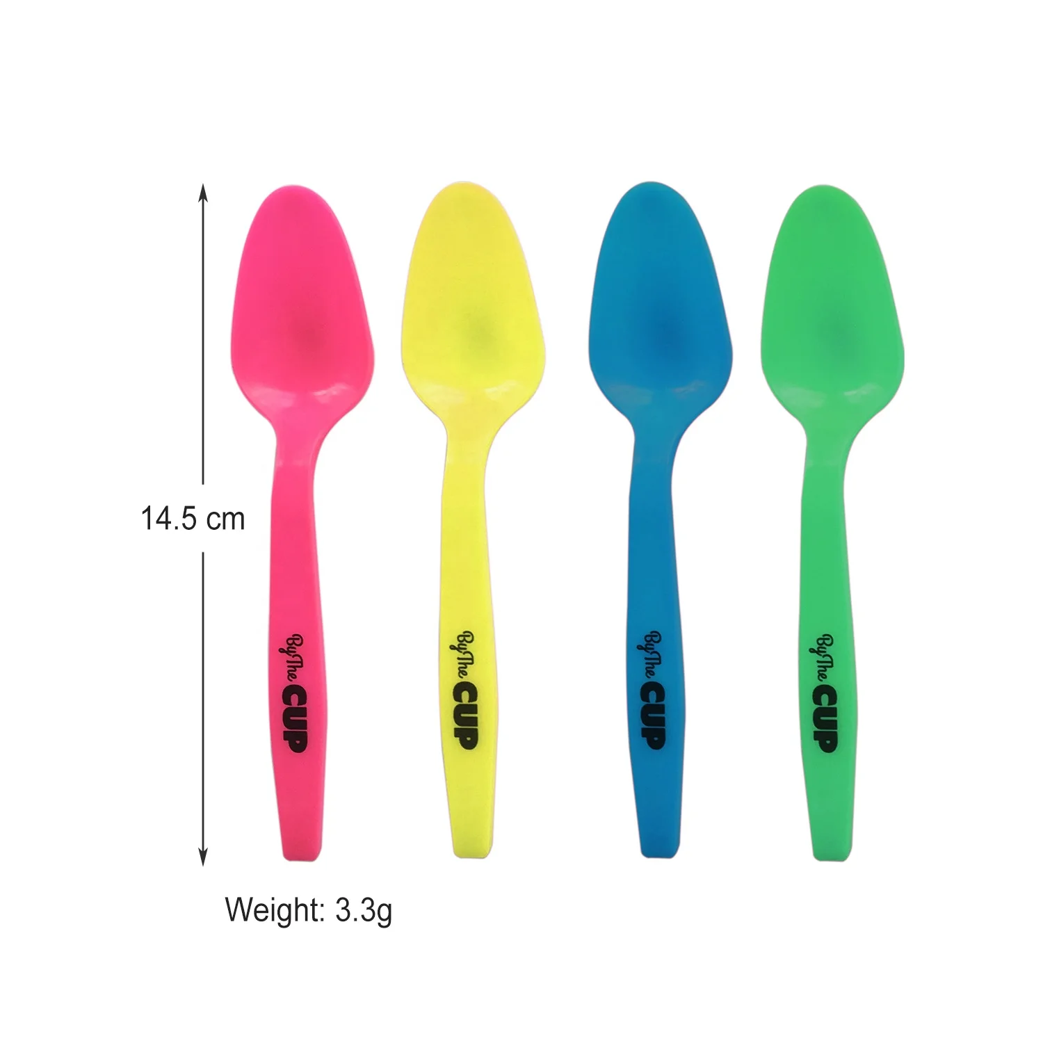 OEM plastic spoon manufacturer pla spoon color plastic ice cream spoon