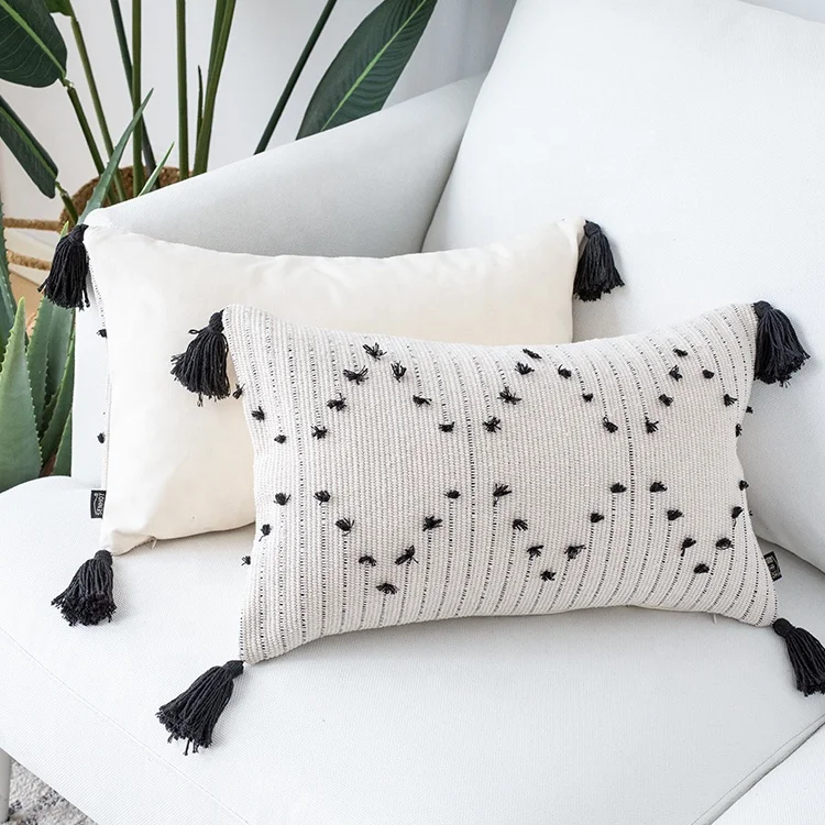 
best selling products 2021 in usa amazon white tribal lumbar accent support cushion cover boho farmhouse throw pillow cover 