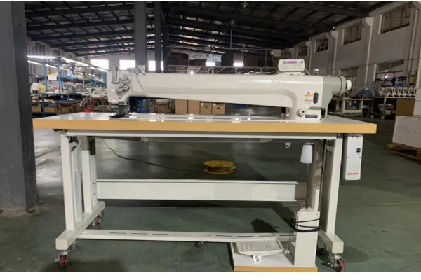 New Type Direct Drive Double Needle Long Arm Sewing Machine Tent and Curtain Making Machine 12MM Max. Sewing Thickness HUAMEI