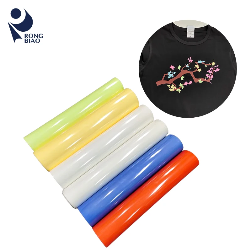 SMTF Printable Light Sensitive PU HTV Heat Transfer Vinyl for garments and easy weeding, Assorted colors made in China