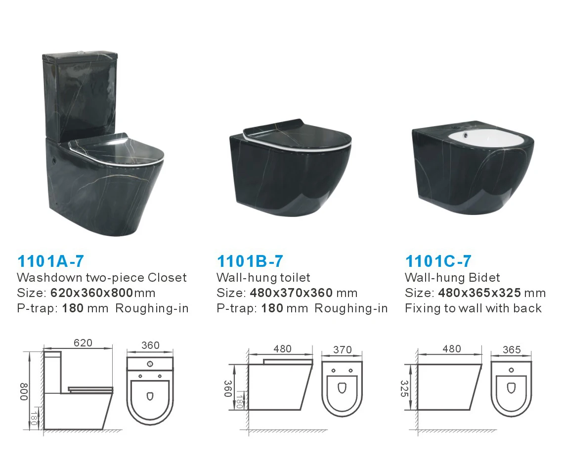 Modern Design Toilet Bowl Set WC Stand Sink and Wall hung Basin Set China chaozhou Sanitary Ware For Bathroom