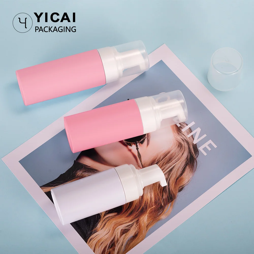 Custom 100ml 120ml 200ml Empty matte blue foamer facial cleanser lash shampoo foam pump