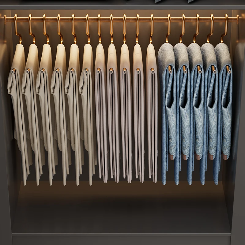 Hot Sale Custom Metal Goose Showroom Clothes Hanger Stand Open Ended Pants Hangers Rack For Opening