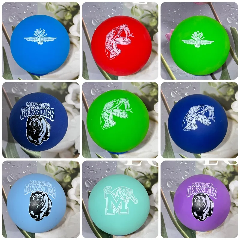 Wholesale 60mm Customized Brand Logo High Bouncing Natural Rubber Basketball Toy Jumping Ball