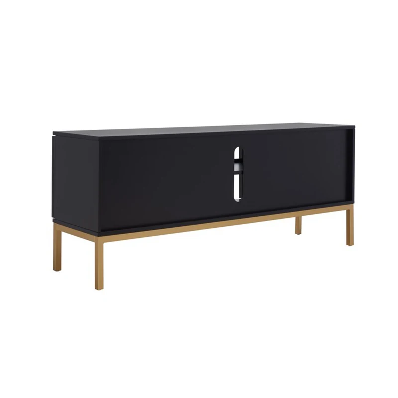 Solid Wood TV Cabinet with Rattan Japanese Log Simple Modern Scandinavian Design for Small Household Whole Floor Cabinet