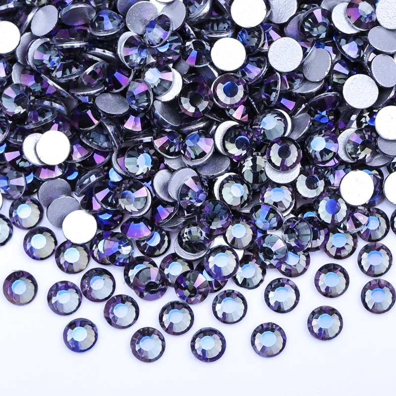 Juli Factory New Opaque Loose SS3-SS30 Glass Rhinestone Flat Back Non Hot Fix Crystal Rhinestone For Crafts