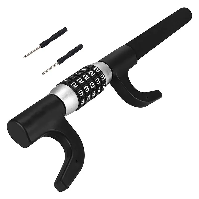 Универсальный замок на рулевое колесо, регулируемая защита от кражи, Телескопическая длина, Комбинированный Замок на рулевое колесо