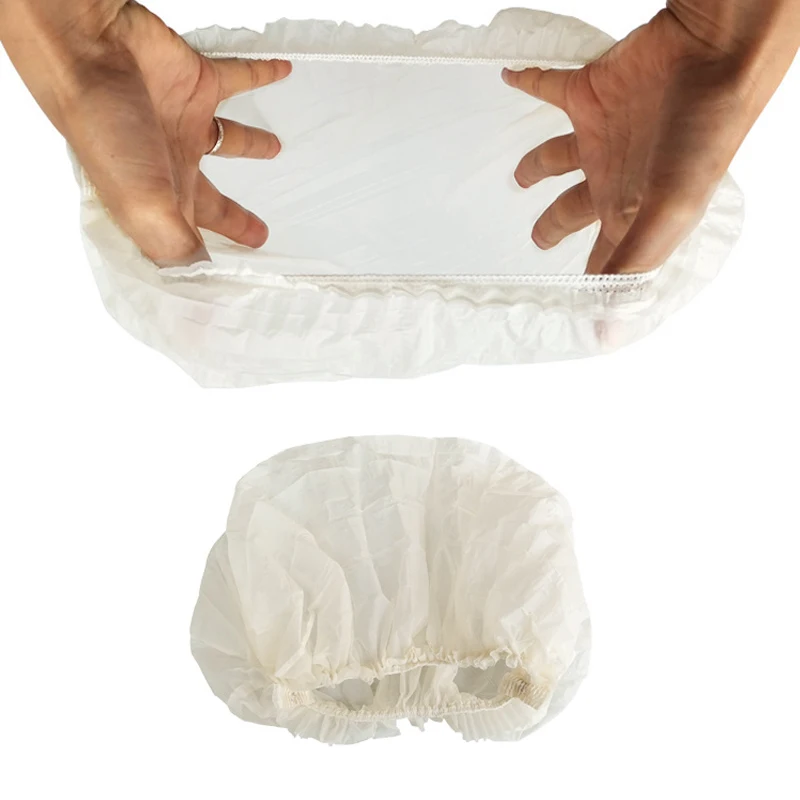 Customized 100% compostable Biodegradable Eco Friendly Waterproof Transparent Disposable shower Hair Cover For Hotel Travel