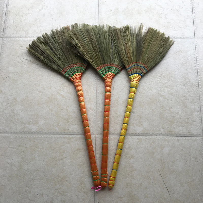 Grass brooms raw material china wholesale manufacturer eco-friendly for household grass broom