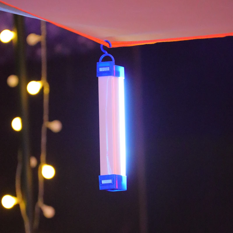 Уличная зарядка палатка кемпинговая лампа для дома Usb перезаряжаемая Светодиодная трубка аварийного освещения