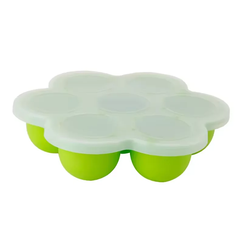 Original Manufacturer with Cost price small 7 lattice semicircle Ice Cream Mould Ice Cube Tray with Lid