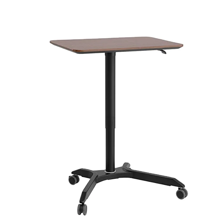 One leg pneumatic gas lift mechanism table adjustable trestle table hydraulic lift table with roller