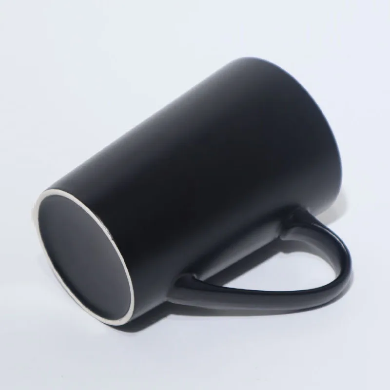 Hot Selling Black and White Ceramic Coffee Cup Porcelain Mug Stocked Color Glaze Mug No MOQ Fast Delivery