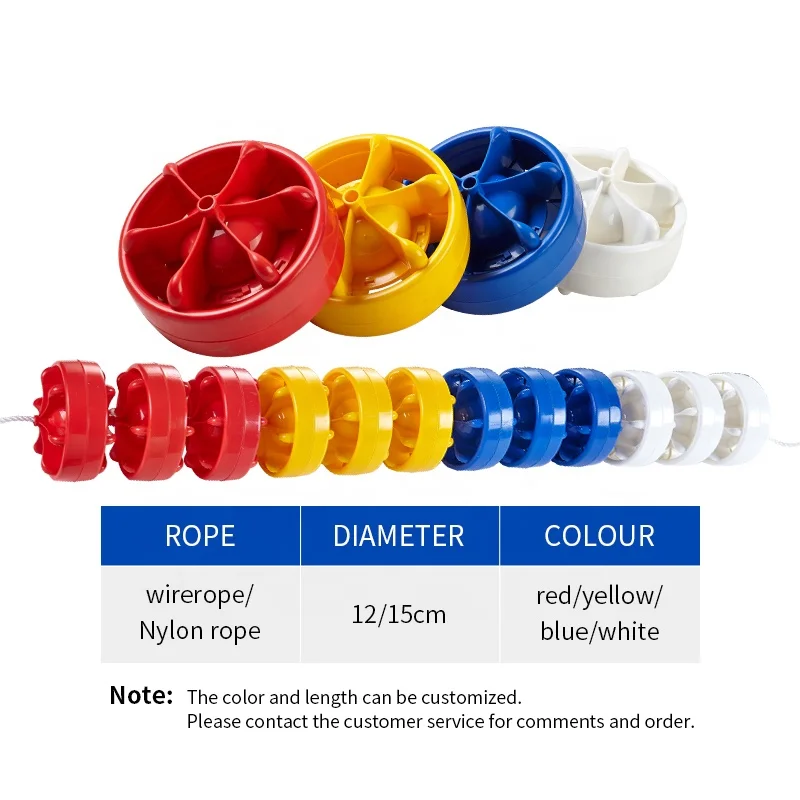 25m Wholesale Pool Equipment Floats Lane Line Swimming Pool Lane Rope With Hook