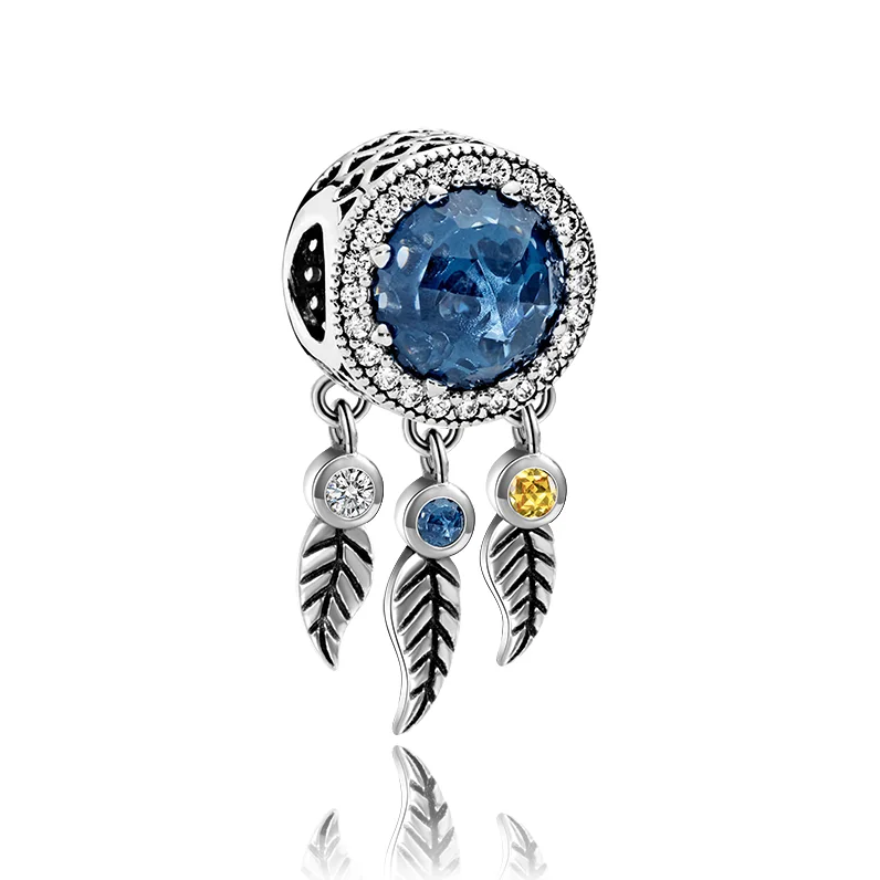 dangle style 925 sterling silver beads dream catcher charms for jewelry making