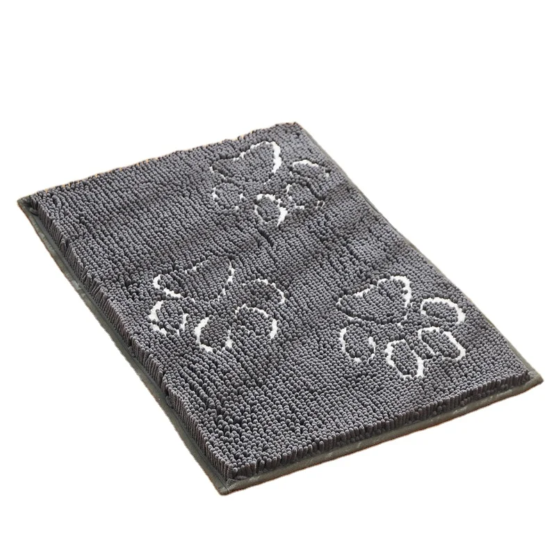 Оптовая продажа, вышитый Коврик для кормления домашних животных, водонепроницаемый коврик из синели, игровой коврик для домашних животных