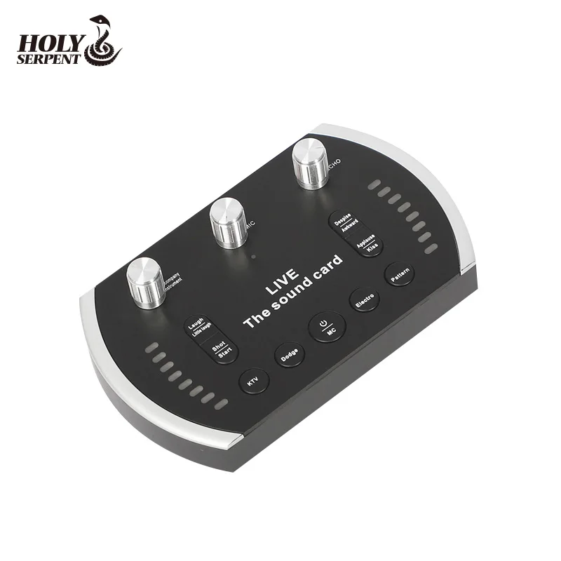 
 Professional Live Broadcast Equipment 3D Adjustable External Studio Microphone USB Sound Card  