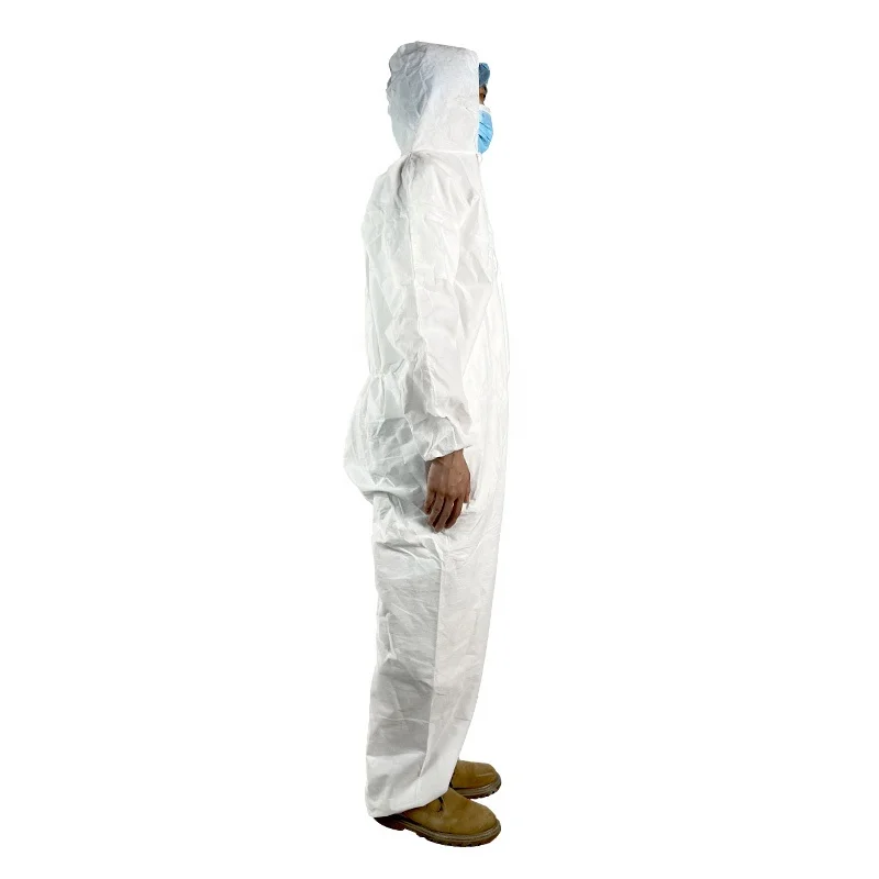 Manufacturer Anti-fluid High Performance Disposable Non Woven Fabric Medical Protection Coverall Suit