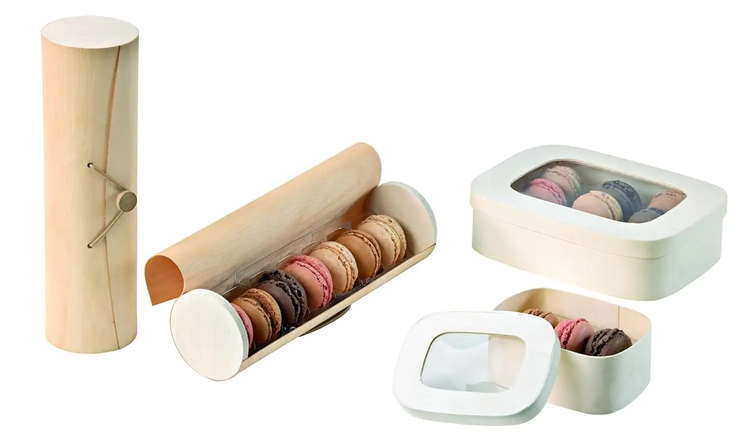 Modern Folk Art Wooden Storage Gift Box Creative Birch Veneer Box Polished Board Packaging  for Wood Crafts Wooden Boxes