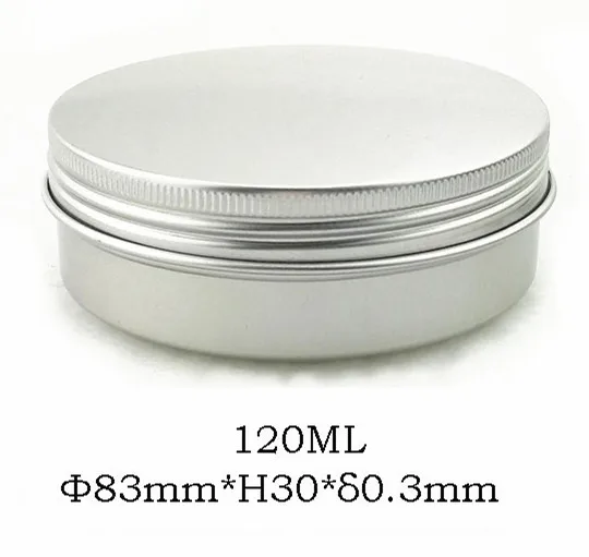 5ml 10ml 20ml 30ml 50ml 60ml 80ml 100ml 150ml 200ml Round Aluminum Cosmetic Tin Container Metal Aluminum Jar
